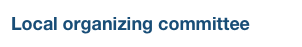 Local organizing committee