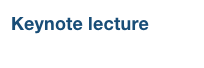 Keynote lecture